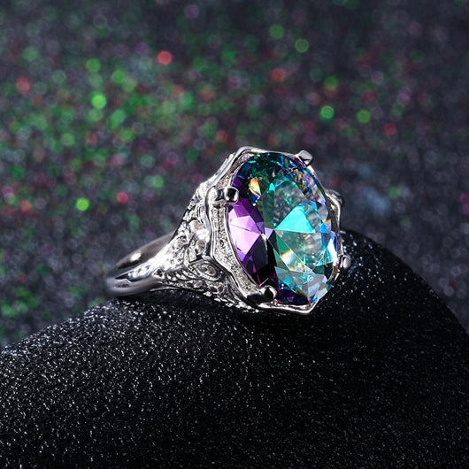 Anillo de Circonia Ovalada Multicolor - Image 11