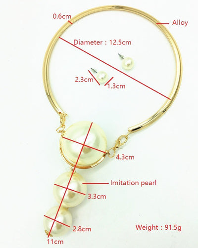 Collar Colgante de Perla Grande - Joyería Exagerada - Image 6