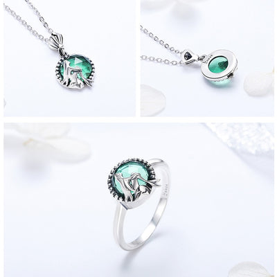 Aretes y Anillo Sirena en Plata 925 con Diamantes - Juego Elegante para Mujer - Image 9