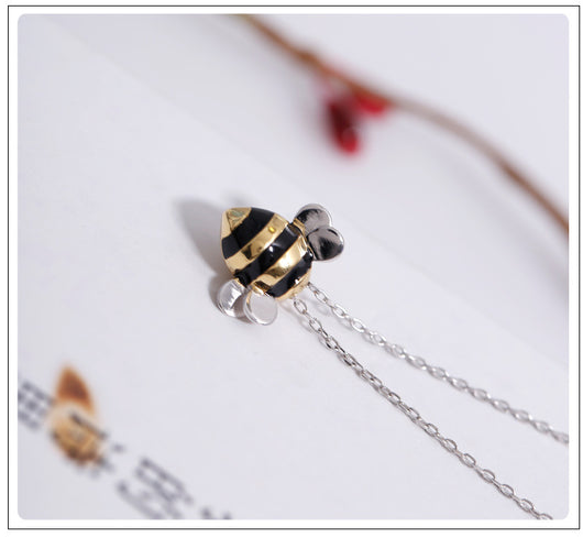 Collar de Plata Esterlina 925 Abeja Clavícula - Joyería Coreana Elegante - Image 9