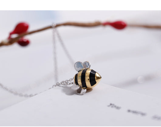 Collar de Plata Esterlina 925 Abeja Clavícula - Joyería Coreana Elegante - Image 10