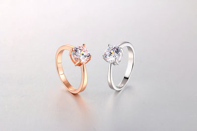 Anillo de Oro Rosado con Circonita Brillante - Image 21