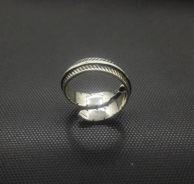 Anillo de Pluma Retro Abierto - Joyería de Moda Europea Personalidad Negra - Image 18