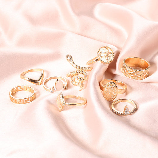 Set de 10 Anillos Diseño Diamante - Image 10