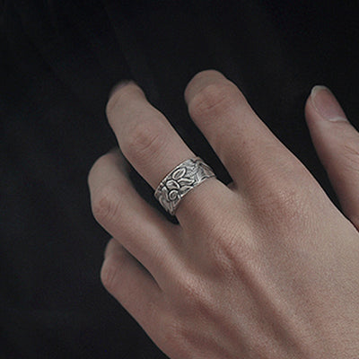 Anillo Sutra del Corazón en Plata Tailandesa con Loto - Image 13