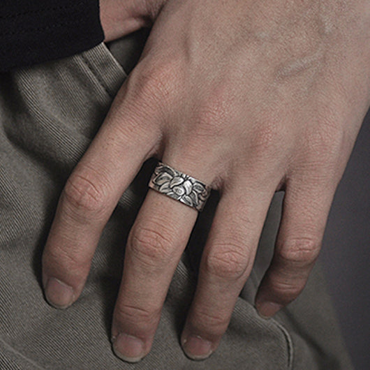 Anillo Sutra del Corazón en Plata Tailandesa con Loto - Image 14