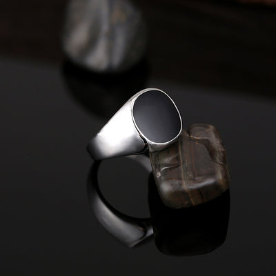 Anillo Clásico para Hombre con Acabado Tipo Esmalte - Image 7