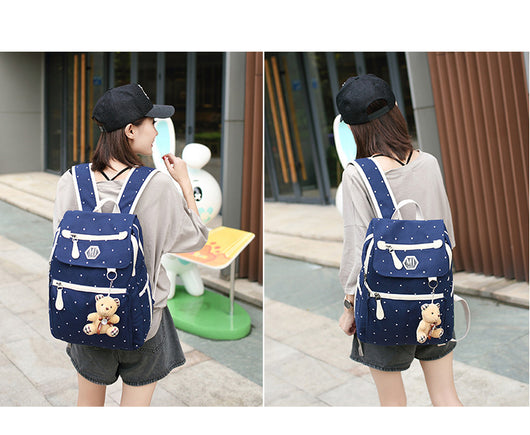 Mochila Canvas con Lunares - Diseño Moderno y Funcional - Image 14