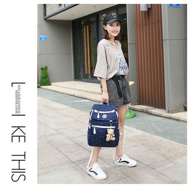 Mochila Canvas con Lunares - Diseño Moderno y Funcional - Image 17
