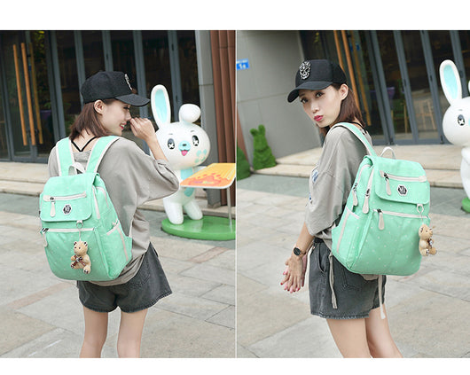 Mochila Canvas con Lunares - Diseño Moderno y Funcional - Image 19