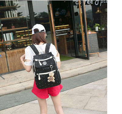 Mochila Canvas con Lunares - Diseño Moderno y Funcional - Image 21