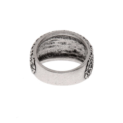 Anillo Nórdico de Runas Vikingas para Hombre en Plata Antigua - Image 8