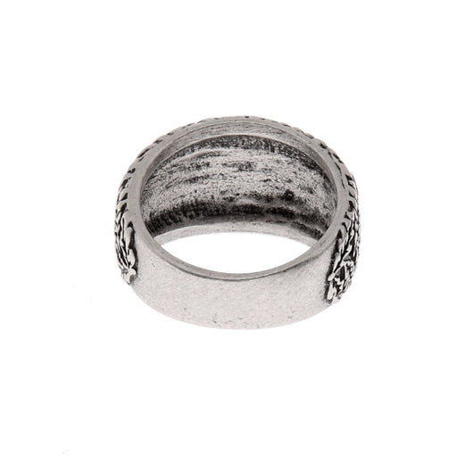 Anillo Nórdico de Runas Vikingas para Hombre en Plata Antigua - Image 8