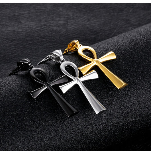Collar Amuleto Cruz Egipcia Ankh para Hombre en Acero Inoxidable - Image 16