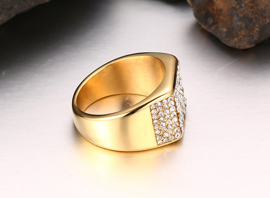 Anillo para Hombre de Acero de Titanio con Diamante - Image 11