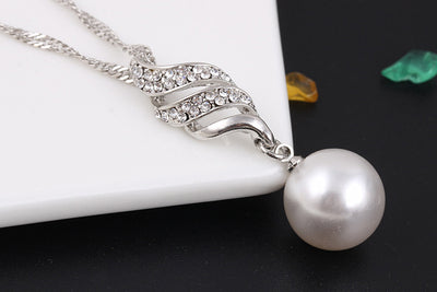 Conjunto de Aretes de Perla con Collar a Juego - Image 14