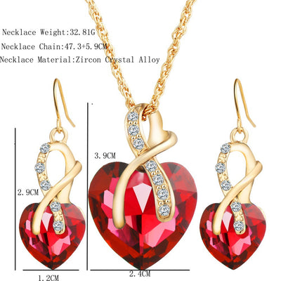 Aretes de Cristal Austriaco Zircón en Forma de Corazón - Image 9