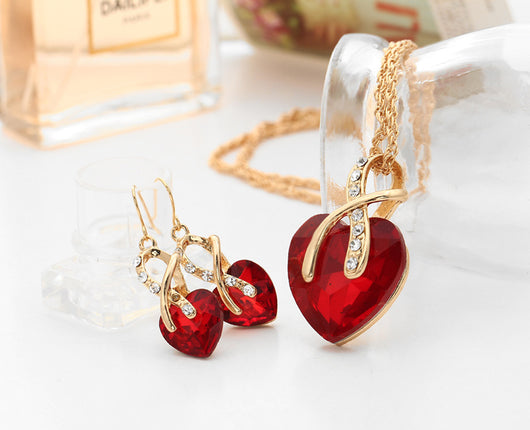 Aretes de Cristal Austriaco Zircón en Forma de Corazón - Image 10