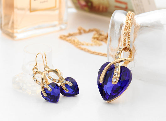 Aretes de Cristal Austriaco Zircón en Forma de Corazón - Image 14