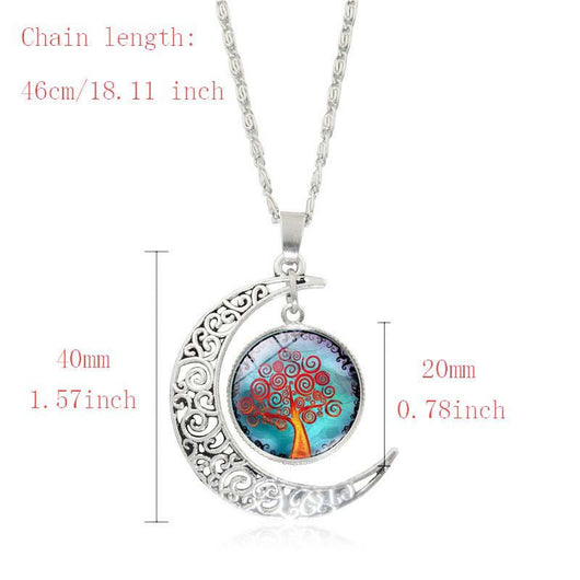 Conjunto de Collar y Aretes Árbol de la Vida con Piedras Preciosas - Image 5