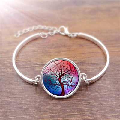 Conjunto de Collar y Aretes Árbol de la Vida con Piedras Preciosas - Image 13