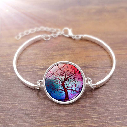 Conjunto de Collar y Aretes Árbol de la Vida con Piedras Preciosas - Image 13