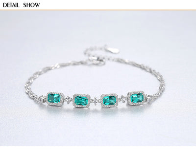 Pulsera de Plata 925 con Esmeralda para Damas - Image 7