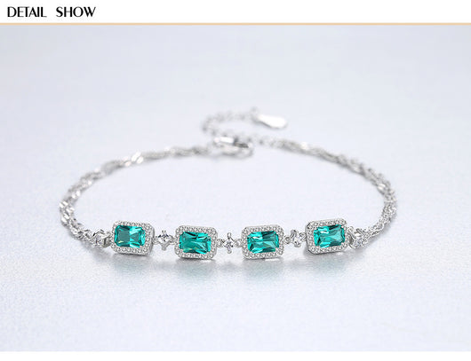 Pulsera de Plata 925 con Esmeralda para Damas - Image 7