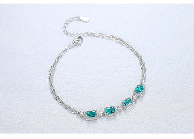 Pulsera de Plata 925 con Esmeralda para Damas - Image 8