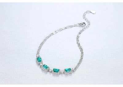 Pulsera de Plata 925 con Esmeralda para Damas - Image 10