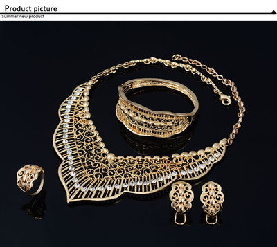 Conjunto de Collar y Aretes Estilo Salvaje en Aleación - Image 9
