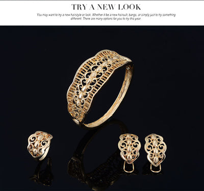 Conjunto de Collar y Aretes Estilo Salvaje en Aleación - Image 10