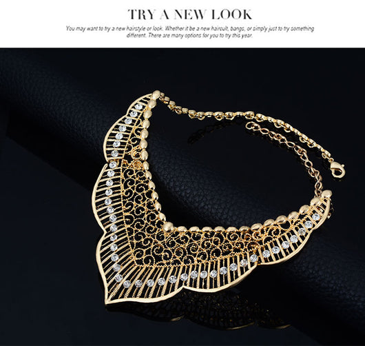 Conjunto de Collar y Aretes Estilo Salvaje en Aleación - Image 11