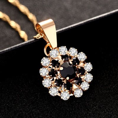 Conjunto de Joyería Floral de 4 Piezas: Anillo, Collar, Aretes y Pulsera - Image 19