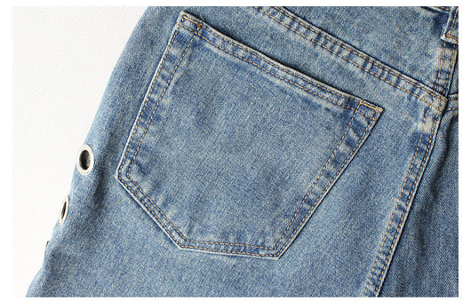 Pantalones Jeans Sueltos de Cintura Alta con Detalles Metálicos y Remaches - Image 19