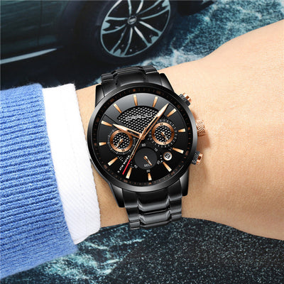 Reloj de Cuarzo Resistente al Agua con Triple Esfera - Image 9