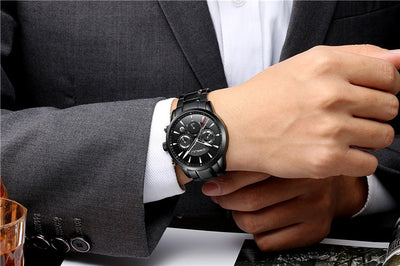 Reloj de Cuarzo Resistente al Agua con Triple Esfera - Image 12