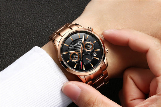 Reloj de Cuarzo Resistente al Agua con Triple Esfera - Image 15