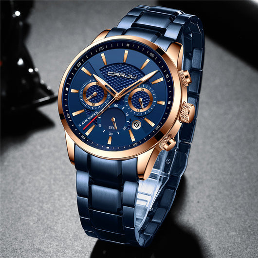 Reloj de Cuarzo Resistente al Agua con Triple Esfera - Image 22