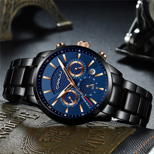 Reloj de Cuarzo Resistente al Agua con Triple Esfera - Image 23