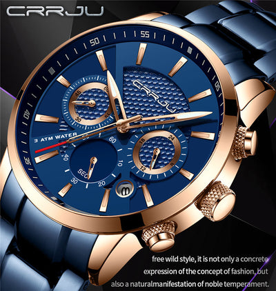 Reloj de Cuarzo Resistente al Agua con Triple Esfera - Image 25