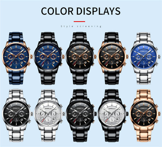 Reloj de Cuarzo Resistente al Agua con Triple Esfera - Image 28