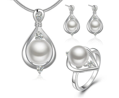 Juego de Joyas de Plata con Perla de Agua Dulce para Mujer - Image 6