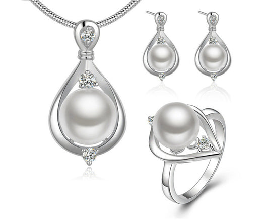 Juego de Joyas de Plata con Perla de Agua Dulce para Mujer - Image 6