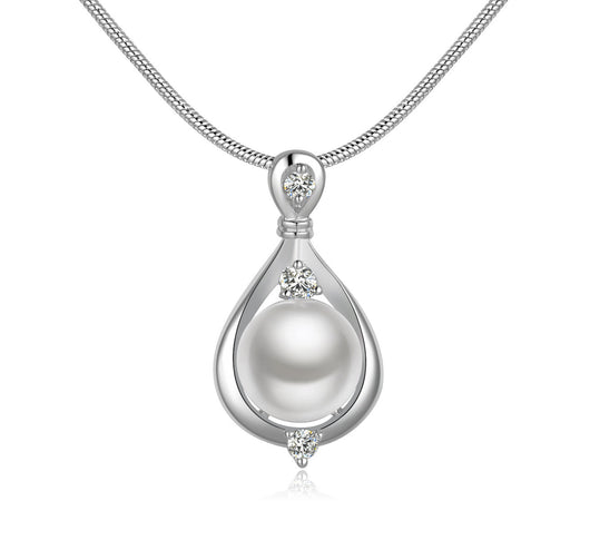 Juego de Joyas de Plata con Perla de Agua Dulce para Mujer - Image 8