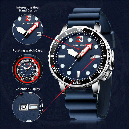 Reloj de Cuarzo para Hombre con Caja de Aleación - Image 18