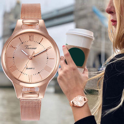 Reloj de Pulsera Mujer con Malla de Aleación y Movimiento de Cuarzo - Image 11