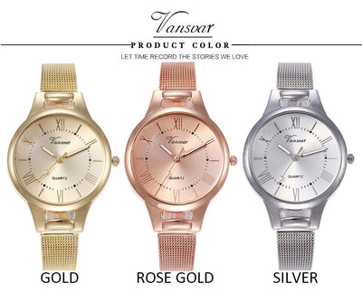 Reloj de Pulsera Mujer con Malla de Aleación y Movimiento de Cuarzo - Image 13