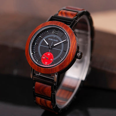 Reloj de Pareja en Madera - Diseño Artesanal con Correa de Cuero - Image 11