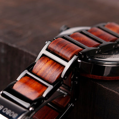 Reloj de Pareja en Madera - Diseño Artesanal con Correa de Cuero - Image 12